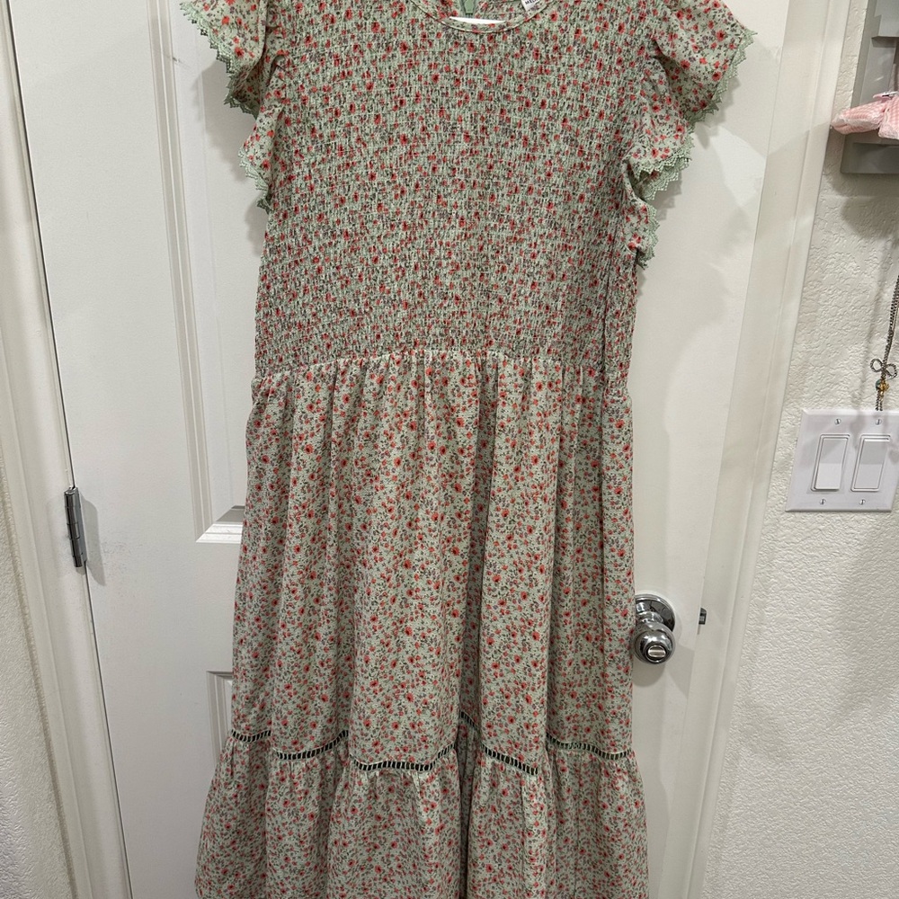 Melrose Market Sage Floral Midi Dress sz 1X